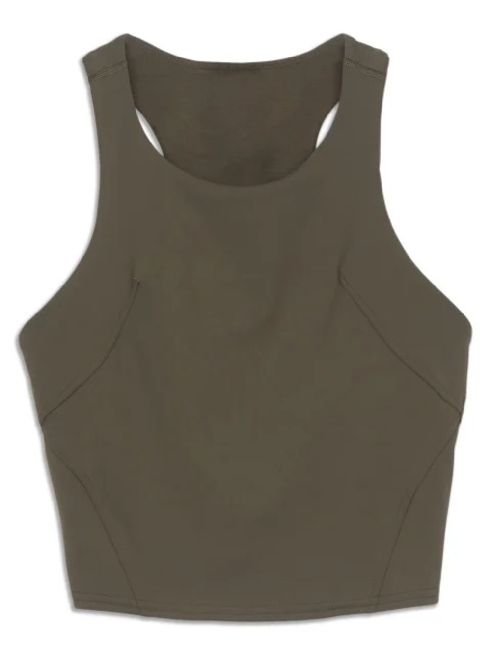 Lululemon Olive Wunder Train Racerback Tank Size 4 Everlux B/C Cups Bra
